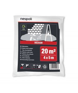 Nespoli Telo Protettivo Medium 4x5mt in Polietilene Trasparente - 20mq