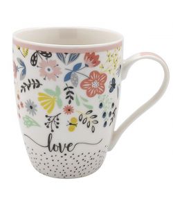 Tazza Mug Porcellana Fiori Cc 340 Kb8