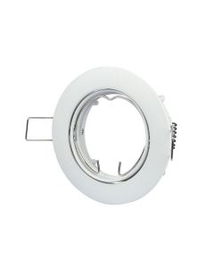 Portafaretto LED da Incasso Rotondo GU10 e GU5.3 (MR16) Colore Bianco Orientabile