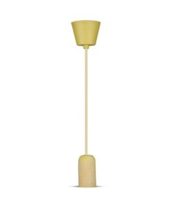 Lampadario LED a Cilindro in Calcestruzzo con Portalampada E27 (Max 60W) Colore Giallo