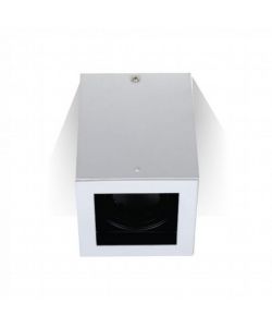 Portafaretto LED Montaggio a Plafone Quadrato GU10 e GU5.3 (MR16) Colore Bianco Orientabile