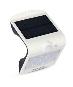 Lampada LED Solare da Muro a Batteria 1,5W 150LM/W 14LED con Sensore PIR Colore Bianco 4000K IP65