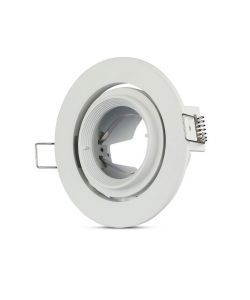 Portafaretto LED da Incasso Rotondo GU10 e GU5.3 (MR16) Colore Bianco Orientabile