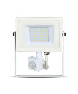 Faro LED Chip Samsung 30W con Sensore di Movimento e Crepuscolare e Interruttore Manuale di Bloccaggio Colore Bianco 6400K IP65