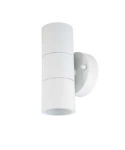 Portafaretto LED LED da Muro Rotondo 2 GU10 (Max 2x35W) Colore Bianco Opaco IP44
