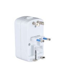 Adattatore Universale con Protezione da Sovraccarico con 2 USB Colore Bianco