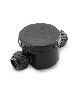 Scatola di Derivazione con 2 Terminali 5-9mm Colore Nero IP66