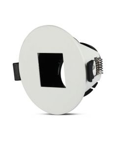Portafaretto LED da Incasso GU10 con Sezione Quadrata Colore Bianco con Interno Nero