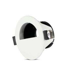 Portafaretto LED da Incasso GU10 con Sezione a Mezza Luna Colore Bianco con Interno Nero