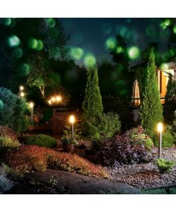 Piantana LED da Giardino in Acciaio Inossidabile h 80cm - Portalampada E27 (max 60W) IP44 per Esterno