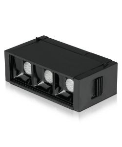 Faretto LED SMD Lineare da Binario Magnetico 3W (3x1W) 24V UGR<19 Colore Nero 4000K IP20 CRI>90