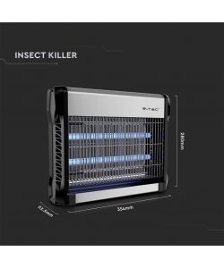 V-TAC Zanzariera Elettrica 16W con Tubo UV 2x8W 50mq - Alluminio Antigraffio