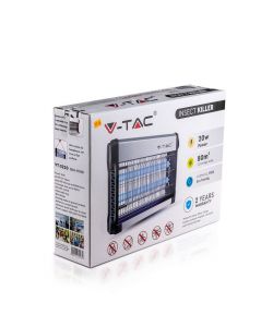 V-TAC Zanzariera Elettrica 20W con Tubi UV 40cm - Insetticida 80mq