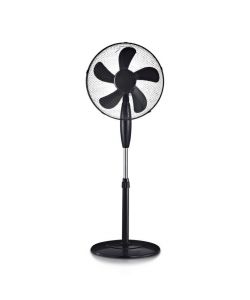 Ventilatore con Base Rotonda 55W Altezza Regolabile (Max 120cm) 5 Pale a 3 Velocit� Rotante Colore Nero