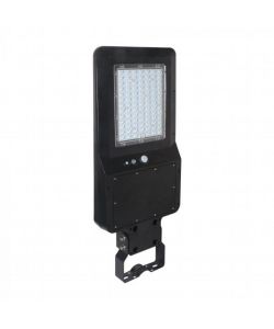 Armatura Stradale LED SMD 40W 120LM/W con Pannello Solare  e Sensore PIR Colore Nero 6000K IP65