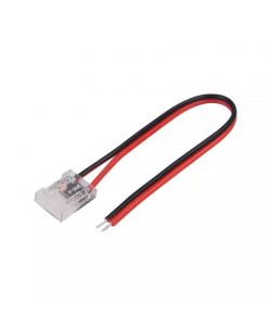 Connettore  Flessibile Per Strip LED COB Larghezza 8mm a 2 Pin e cavi a saldare Lunghezza 150mm