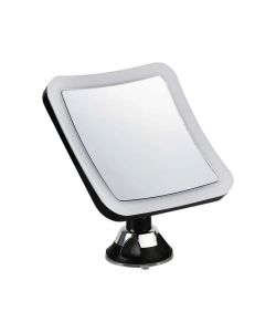 Specchio LED Quadrato 3.2W Portatile con Attacco a Ventosa (ingranditore 10x) 162x192mm 6400K IP44