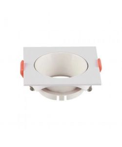 Portafaretto LED da Incasso Quadrato GU10 Colore Bianco