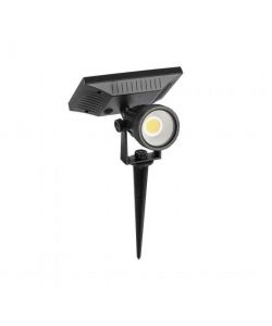 Faretto LED da Giardino con Picchetto Colore Nero Con Pannello Solare 2W 3000K IP65