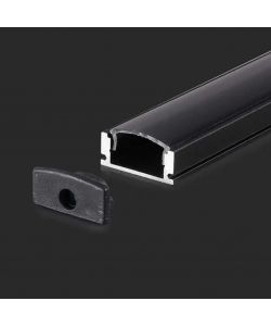 Profilo in Alluminio Lineari Colore Nero per Strip LED 2000 x 17,4 x 7mm