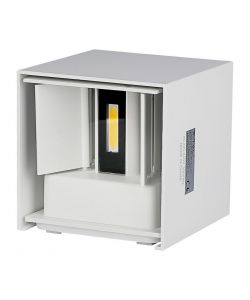 Lampada LED da Muro Quadrata Doppio LED COB 5W 140LM/W Colore Bianco Satinato Fascio Luminoso Regolabile 3000K IP65