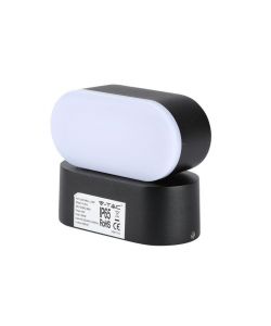V-TAC Lampada LED da Muro Ovale 5W 110LM/W Colore Nero con Testa Ruotabile 4000K IP65