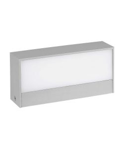 Lampada LED da Muro Rettangolare 9W Doppio Fascio Luminoso Colore Grigio 3000K IP65