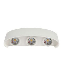 Applique LED da Muro 6W Doppio Fascio Luminoso Corpo Bianco 4000K IP65