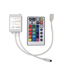 Controller per Strip LED 3in1+RGB con Telecomando 28 Tasti a Infrarossi