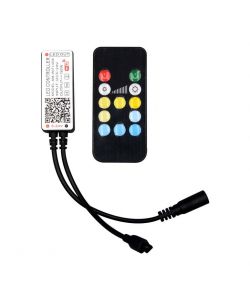 Controller Wifi per Strip LED 3in1+RGB Dimmerabile con Telecomando 24 Tasti Compatibile con Amazon Alexa e Google Home