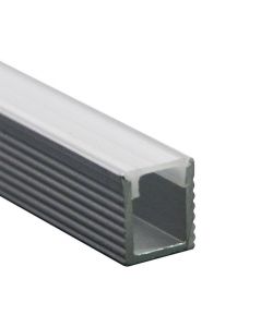 Profilo in Alluminio Colore Silver per Strip LED a Incasso Copertura Satinata 2000 x 7.8 x 9mm