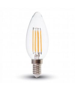 Lampadina LED E14 6W Candela Filamento 4000K