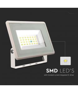 V-TAC Faro LED SMD 20W F-Series, Driver IC Integrato Colore Bianco 3000K IP65