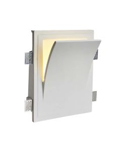 Portafaretto LED da Muro Quadrato E14 Corpo in Gesso
