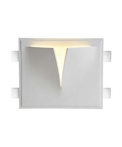 Portafaretto LED da Muro Quadrato G9 Corpo in Gesso IP20