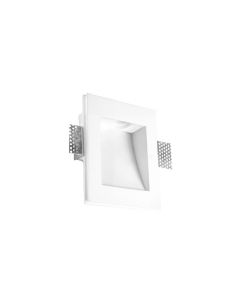 Portafaretto LED da Incasso Quadrato GU10 Corpo in Gesso Bianco