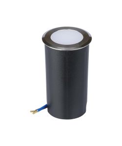 Faretto LED Segnapasso a Cilindro da Interramento 1W Colore Argento 12V 6500K IP67 Driver non Incluso