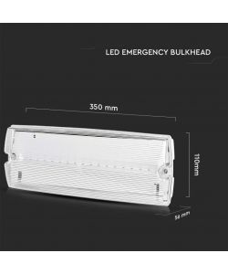 3W Led Emergency Exit Light With Self Test Button And Rf Control 6400K