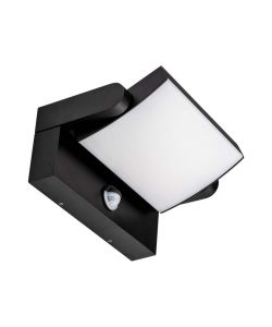 Lampada LED da Muro Rettangolare 17W 120LM/W Con Sensore PIR Colore Nero Ruotabile 4000K IP65