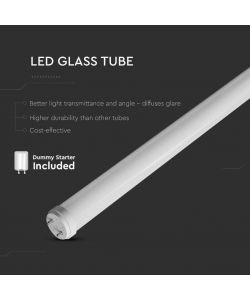 V-TAC Tubo LED T8 G13 18W in Vetro 120cm Non Ruotabile 25pz 3000K