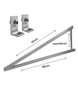 V-TAC Supporto Triangolare con Angolo Regolabile 10-15 per Pannelli Solari Fotovoltaici IP68