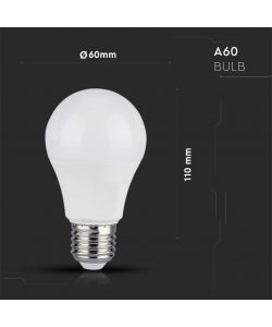 V-TAC Lampadina LED E27 8,5W A65 Compatibile con Google e Alexa Tramite App V-Tac Smart RGB e 3 in 1 Dimmerabile