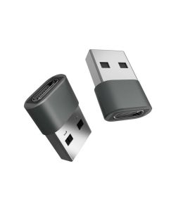 V-TAC Adattatore da USB Tipo-C a USB-A Colore Grigio