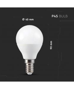 V-TAC Lampadina LED E14 4,8W P45 Compatibile con Google e Alexa Tramite App V-Tac Smart RGB e 3 in 1 Dimmerabile