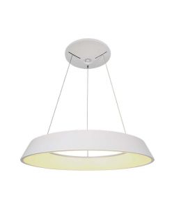 V-TAC Lampadario LED a Sospensione Circolare 48W Dimmerabile TRIAC in Metallo Colore Bianco 3000K