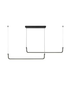 V-TAC Lampadario LED a Sospensione 24W L:1525mm dal Design Moderno Colore Nero 4000K