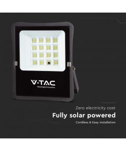 V-TAC Faro LED con Telecomando e Pannello Solare 12W 4000K