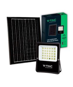 V-TAC Faro LED con Telecomando e Pannello Solare 20W 6400K