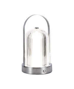 V-TAC Lampada LED da Tavolo 1W 120*190 Colore Cromo Ricaricabile con USB C Touch Dimmerabile 3in1
