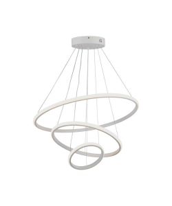 V-TAC Lampadario LED a Sospensione con 3 Cerchi 32W in Metallo Colore Bianco 60*40*20cm 3000K